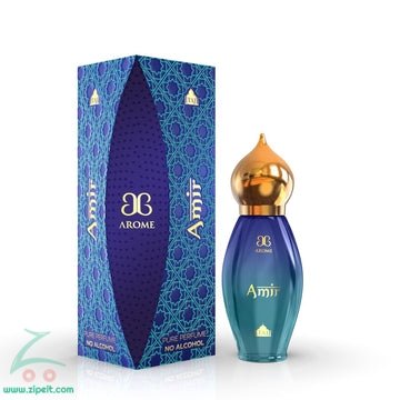 Arome Amir Attar Roll-On Perfume | 6ml | Pack of 4 | Long-Lasting Oriental Woody Fragrance with Notes of Amber, Musk & Exotic Spices